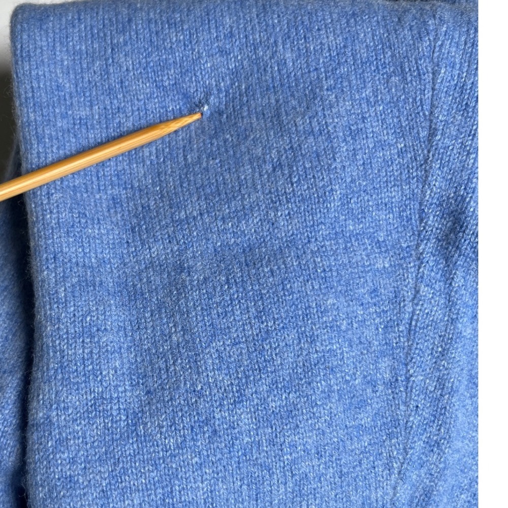 Luxury‎ Cashmere V Neck Sweater Blue Daniel Cremieux Men's L - Picture 8 of 8